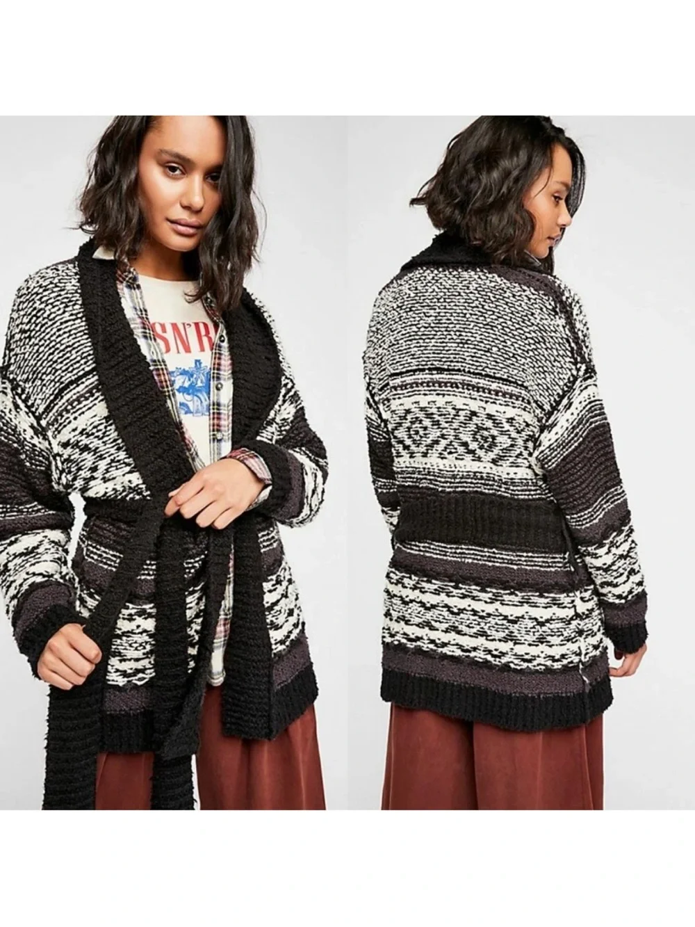 Free People Cozy Cabin chunky knit cardigan